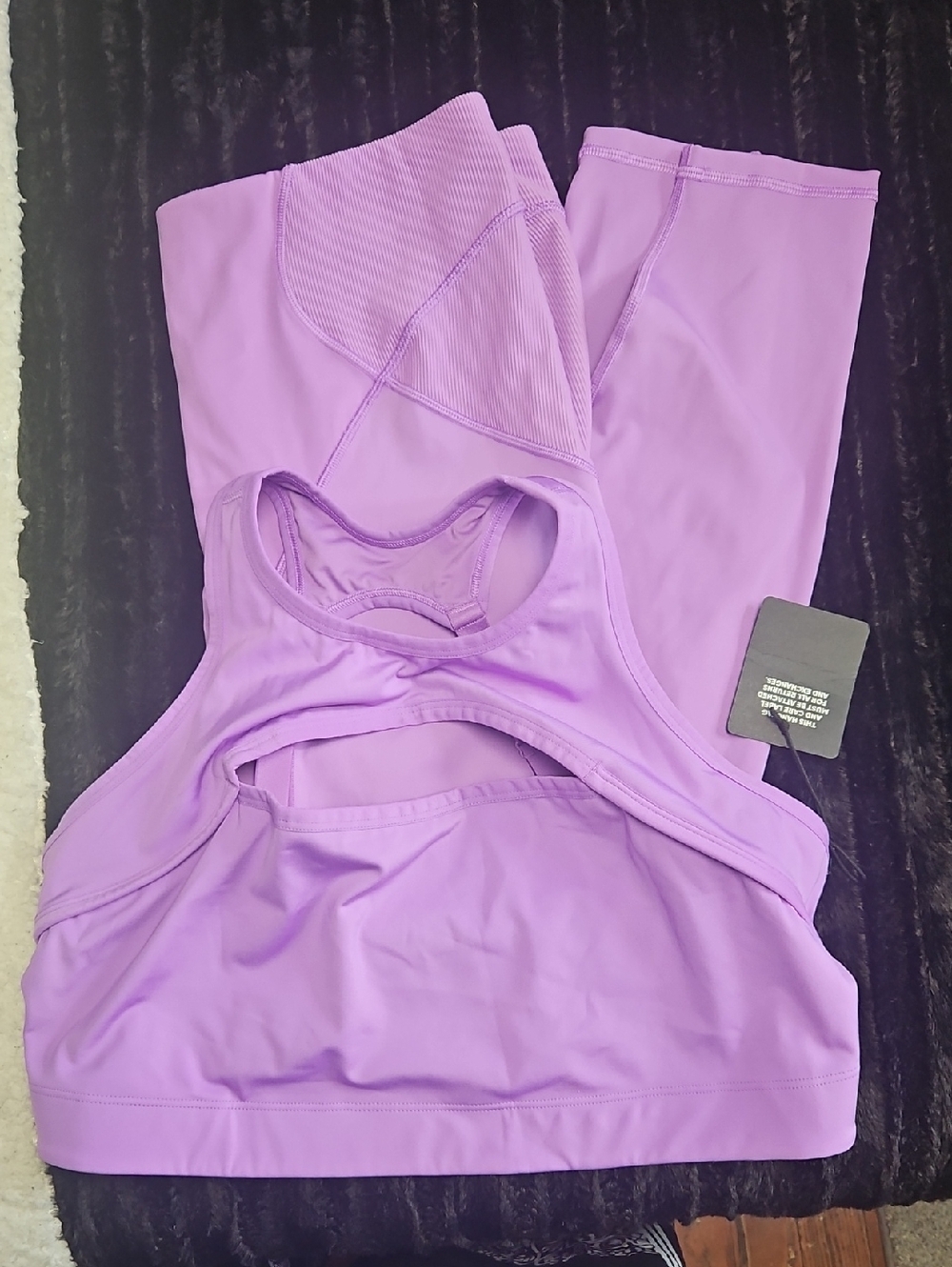 Savage X Fenty Lilac Seamless Racerback Sports Bra